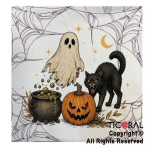 HALLOWEEN SERVILLETA PREMIUM CRIATURAS DE TERROR X 20 UNIDADES
